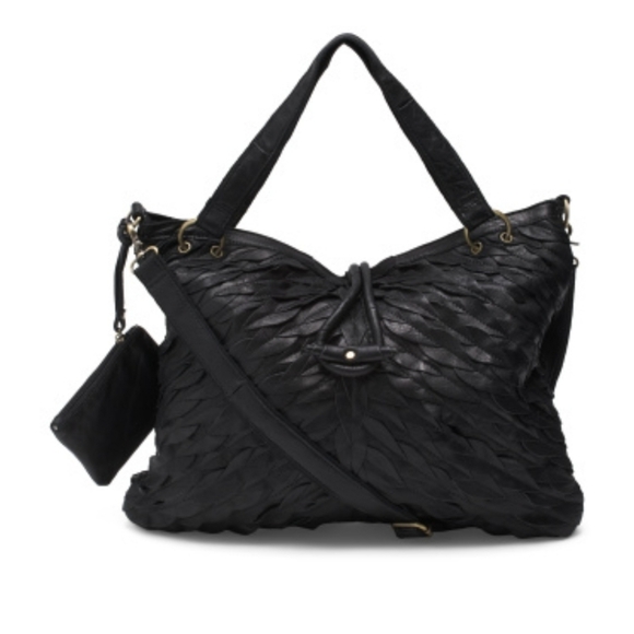 🔹️AMERILEATHER 🔹️leather Sana Black Shoulder Hand Bag - Picture 1 of 5
